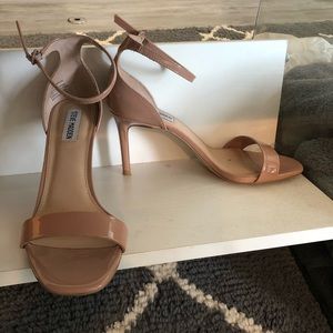 Steve Madden Nude Strappy Heels with Square toe